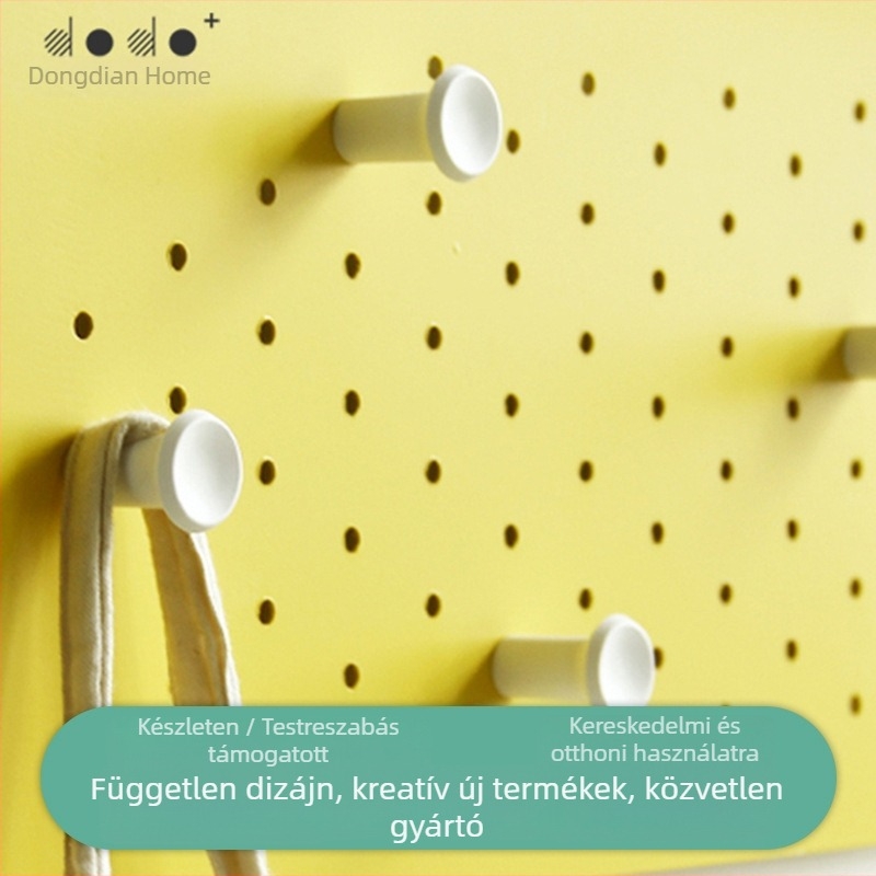 Lyukasztott panelhez tartozó akasztó, fekete-fehér kivitel