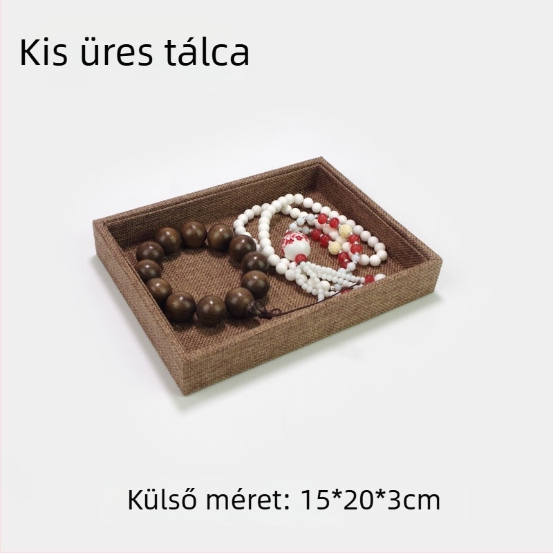 12 rekeszes fa ékszerkijelző tálca