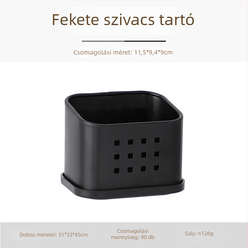Konyhai tárolópolc szivacsok és edények tisztításához, acélgolyó tartó, asztali multifunkcionális rendező rongyok és textíliák számára