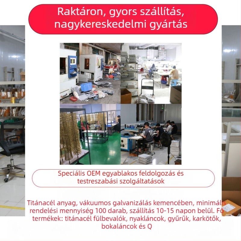 Női titánacél ékszerszett ötlevelű virág mintával, színálló, elegáns, könnyed lux — nyaklánc és karkötő