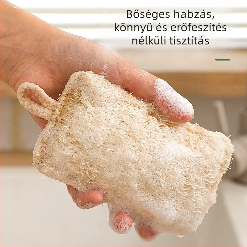 Luffa mosogatószivacs edényekhez, könnyen tisztítható, természetes luffa rost