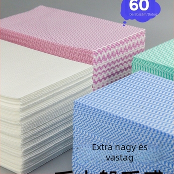 Vastagított, egyszer használatos konyhai mosogatókendő, szálmentes, nem tapad az olajhoz, tisztító kendő