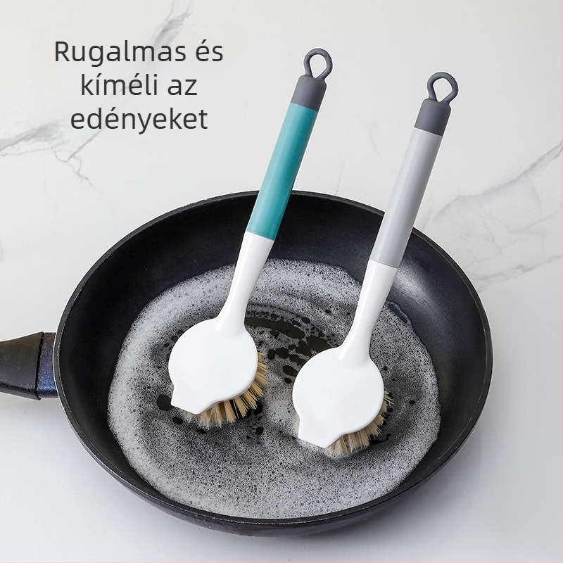 Hosszú nyelű fazékecset — konyhai tisztítás fazékokhoz, serpenyőkhöz és tálakhoz