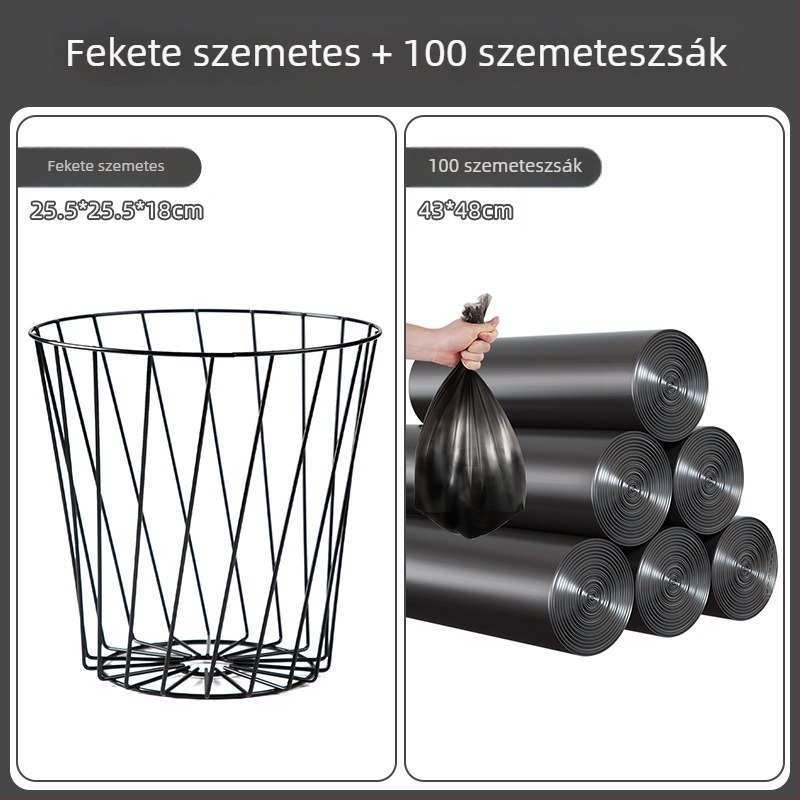 4L-es ovális szemetes vasból otthonra, irodába, konyhába és fürdőszobába – egyszerű, modern dizájn