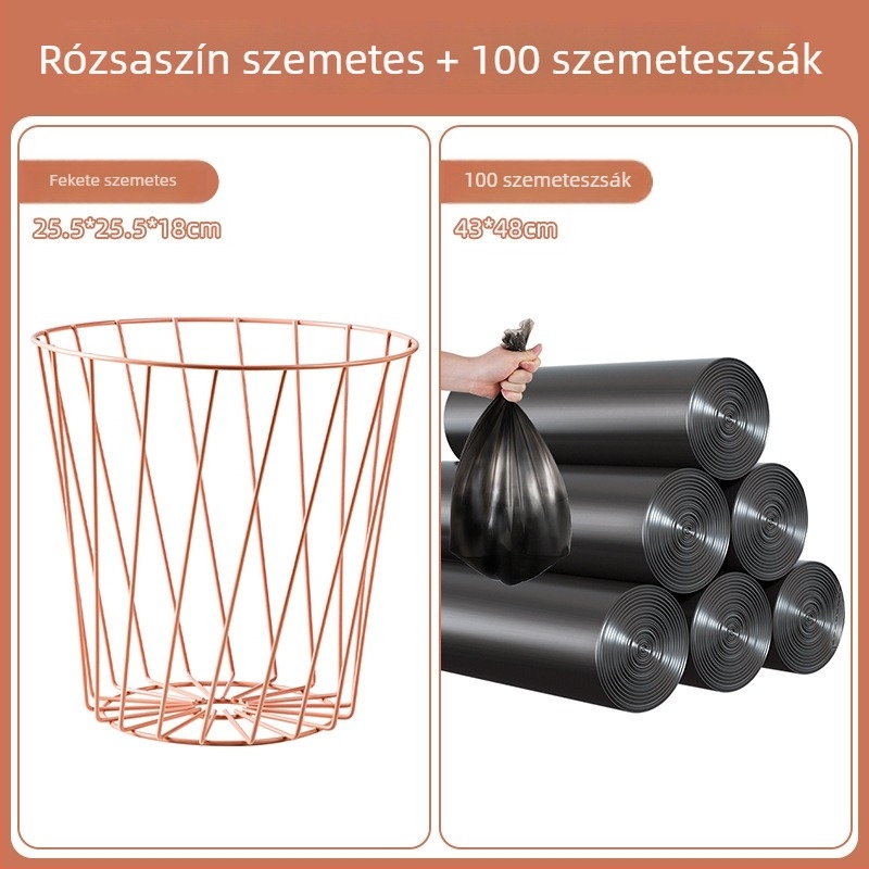 4L-es ovális szemetes vasból otthonra, irodába, konyhába és fürdőszobába – egyszerű, modern dizájn
