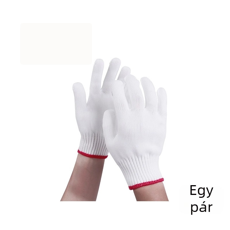 Nylon munkakesztyűk a kéz védelmére, kopásállóak, nehéz munkákhoz