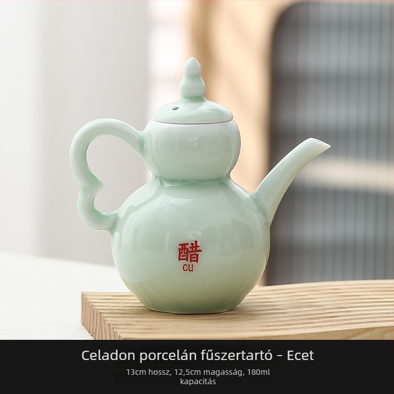 Kerámia olaj- és ízesítő készlet: olajtartó, szója- és ecet tartó, ecetüveg, japán stílusú