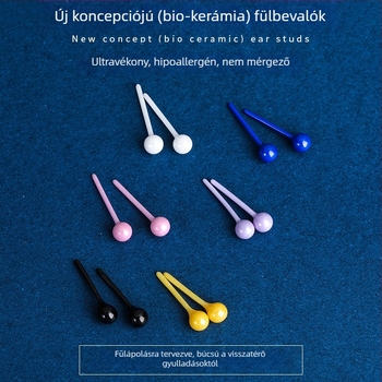 Kerámia fülcsat porcelán gömbbel a füllyuk ápolásához, nőknek, alvás közben is kényelmes