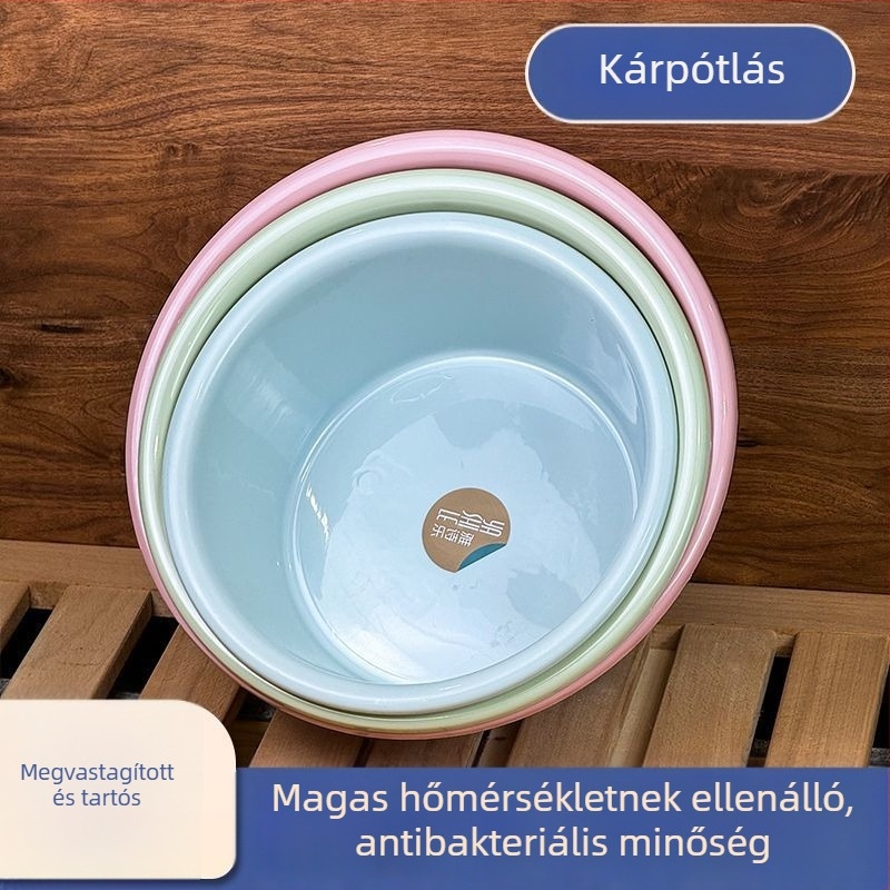 Extra nagy, megvastagított, tartós műanyag mosóedény arcmosáshoz, zöldségekhez és lábáztatáshoz – mély kivitel