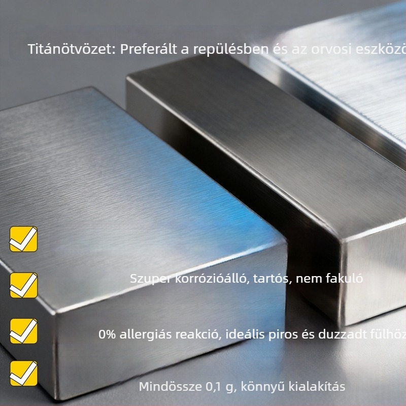 F136 Titánium ötvözet fülbevalók – rózsa vágott szív, csillogó cirkón, geometriai dizájn, könnyed luxus