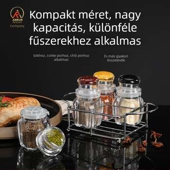 Új, elegáns akril konyhai fűszertartó üveg, hordozható, többfunkciós tároló