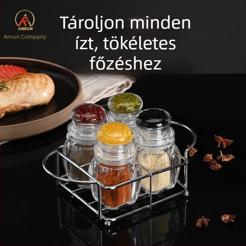 Új, elegáns akril konyhai fűszertartó üveg, hordozható, többfunkciós tároló
