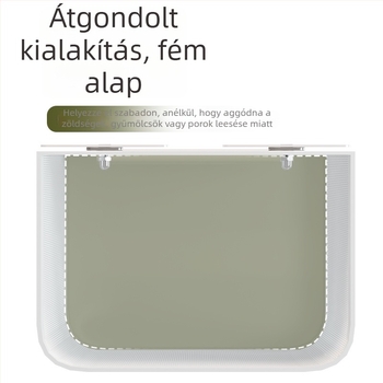 Fúrás nélküli konyhaszekrény ajtóhoz akasztható kosár – falra szerelhető tároló, szénacél, modern minimalist stílus