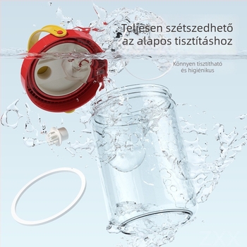 Élelmiszer-minőségű üvegből készült zárható edény, vastagított dupla nyílással és szűrővel, savanyúságokhoz, kempingezéshez