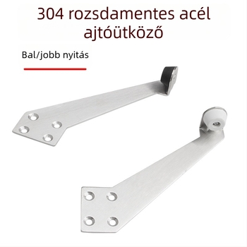Kibővíthető falra szerelhető üvegajtó stopper, 304-es rozsdamentes acél, csiszolt felület