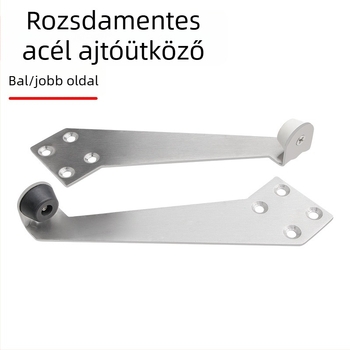 Kibővíthető falra szerelhető üvegajtó stopper, 304-es rozsdamentes acél, csiszolt felület