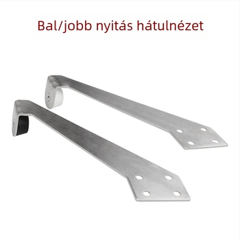 Kibővíthető falra szerelhető üvegajtó stopper, 304-es rozsdamentes acél, csiszolt felület