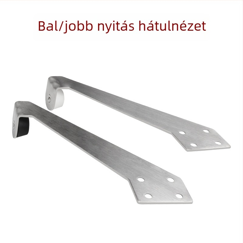 Kibővíthető falra szerelhető üvegajtó stopper, 304-es rozsdamentes acél, csiszolt felület