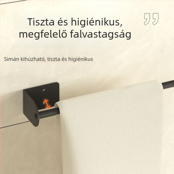 Falra szerelhető rozsdamentes acél tárolóállvány fóliához, konyhai papírtörlőhöz, tekercs papírokhoz, rongyokhoz és olajat felszívó papírokhoz