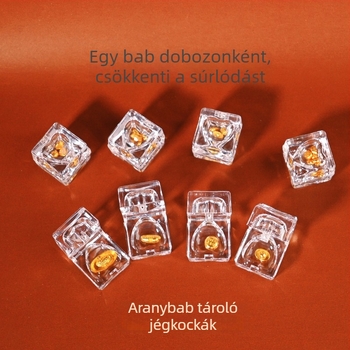 Átlátszó akril tároló aranybabokhoz, kapacitás legfeljebb 300 ml, modern minimalist design