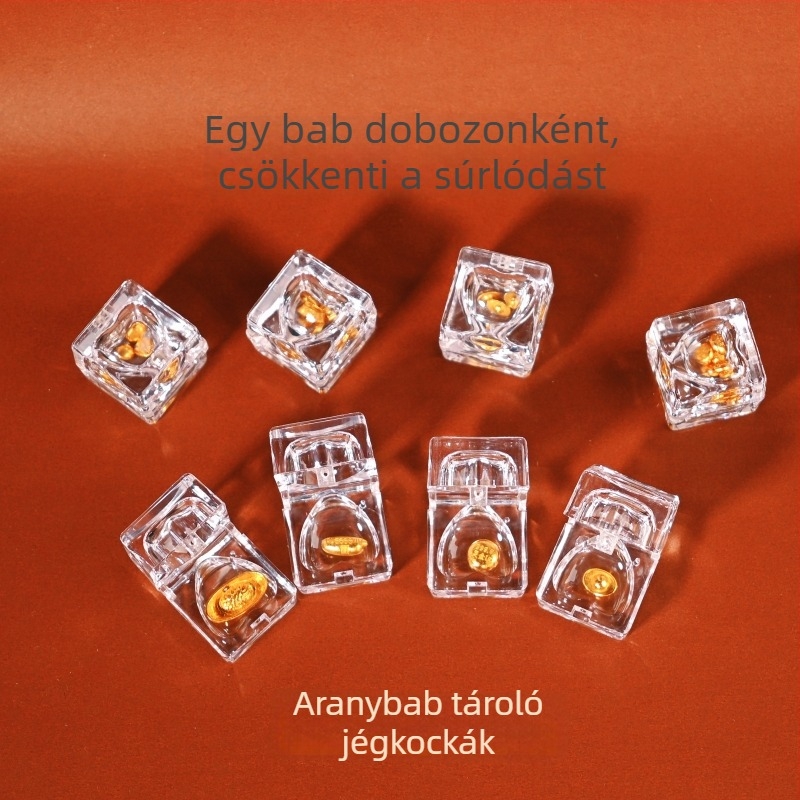 Átlátszó akril tároló aranybabokhoz, kapacitás legfeljebb 300 ml, modern minimalist design
