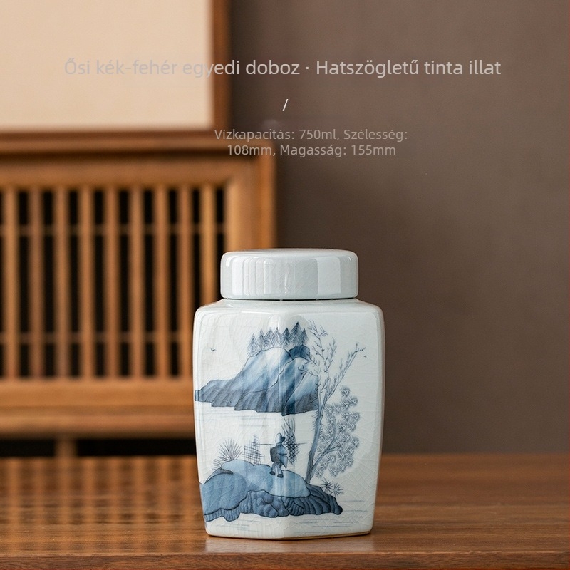Kerámiás teásüvegek ajándékdobozban, zárhatóak és nedvességállóak, rock tea tárolására, 250 g és 500 g