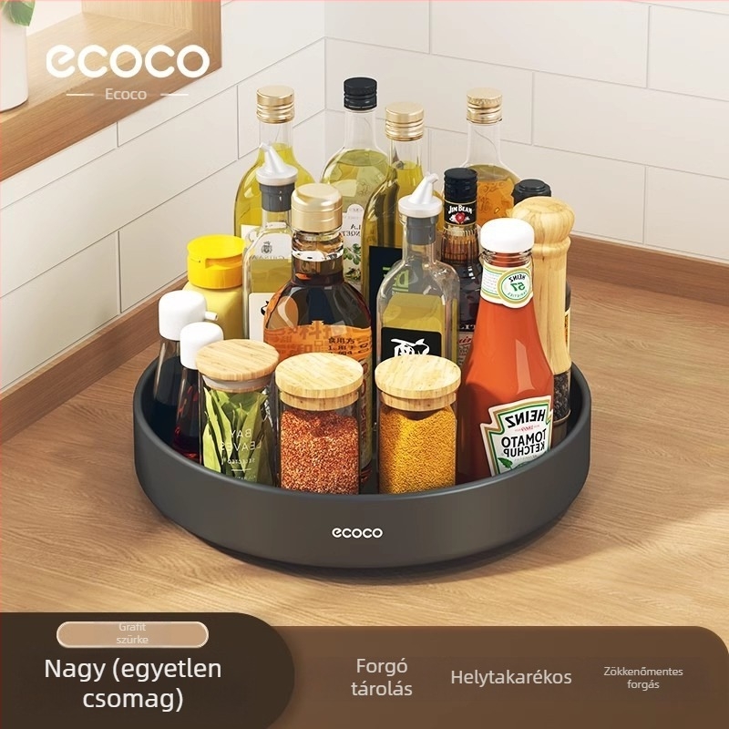 Ecoco Forgó fűszertartó a konyhapulton – Többfunkciós fűszer rendező
