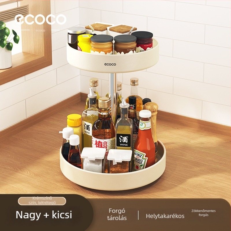 Ecoco Forgó fűszertartó a konyhapulton – Többfunkciós fűszer rendező