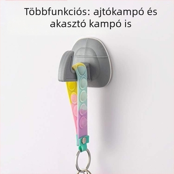 Csavarozás nélküli szilikon ajtóstop, falra tapadó, ütéscsillapító buffer és ajtófogantyú kampó