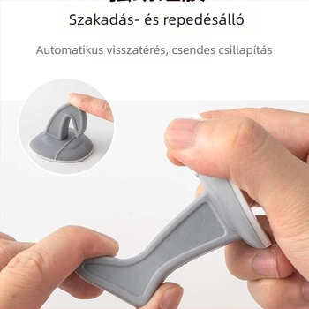 Csavarozás nélküli szilikon ajtóstop, falra tapadó, ütéscsillapító buffer és ajtófogantyú kampó