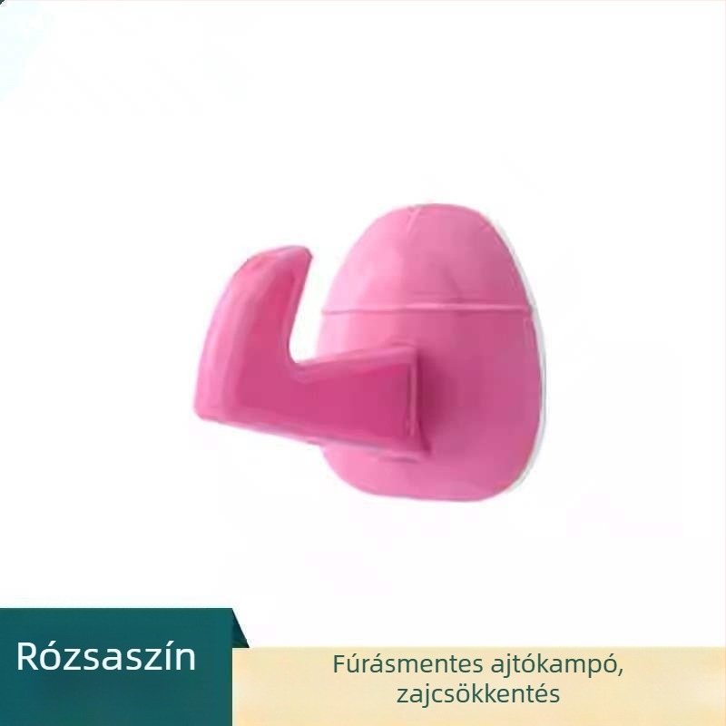 Csavarozás nélküli szilikon ajtóstop, falra tapadó, ütéscsillapító buffer és ajtófogantyú kampó