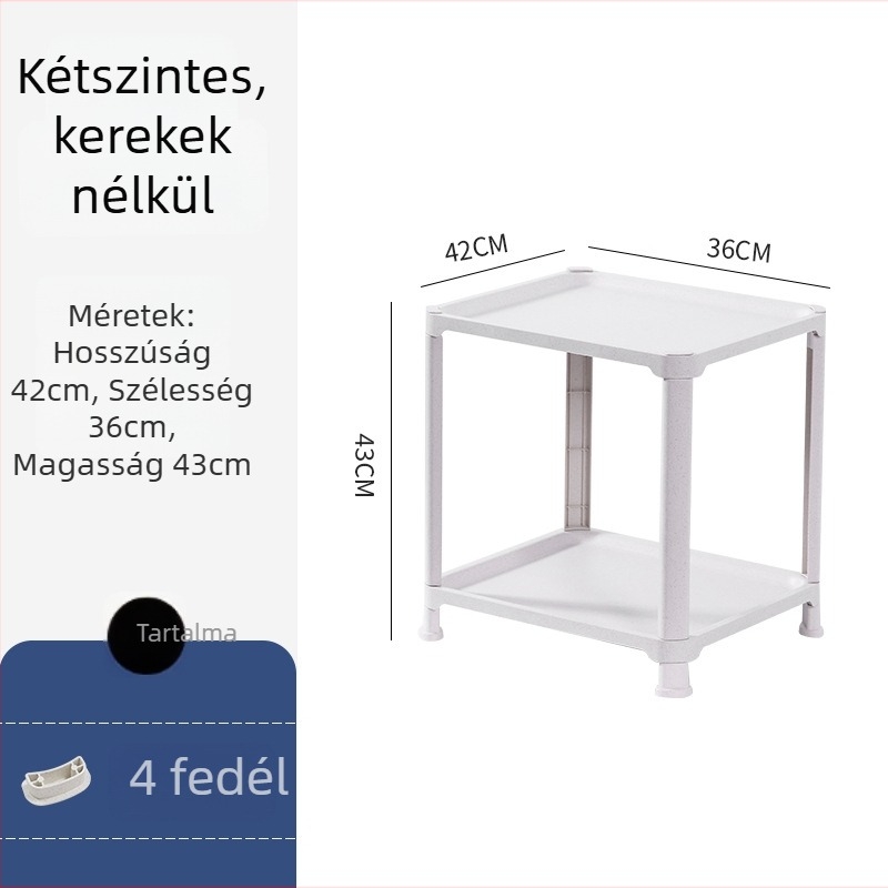 Konyhai tároló állvány mikrohullámú sütőhöz, rizsfőzőhöz és sütőhöz — mozgatható, többfunkciós