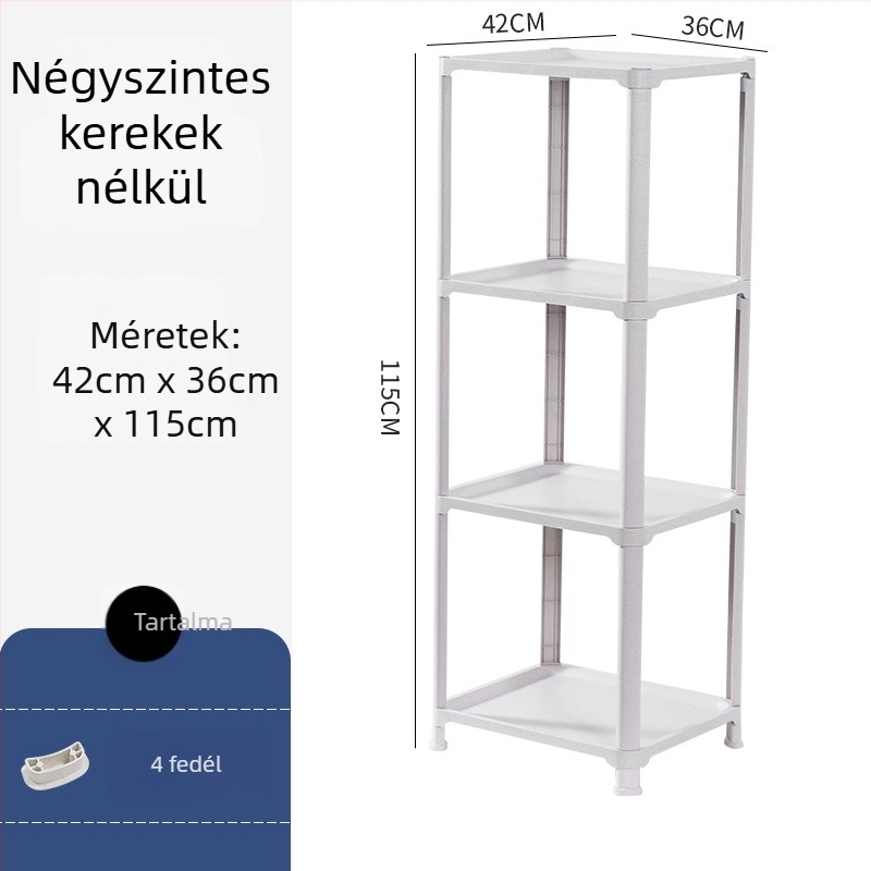 Konyhai tároló állvány mikrohullámú sütőhöz, rizsfőzőhöz és sütőhöz — mozgatható, többfunkciós