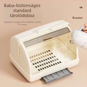 Baba cumisüveg tároló doboz és etetőeszközök rendezője porvédett szárítórács