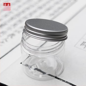 Füstölőporos üveg és átlátszó PET üvegek alumínium fedéllel; teásüvegek, gyöngydoboz és füstölőeszközök
