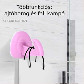 Szilikon ajtóhorgony, fúrás nélküli, többfunkciós, ütésálló és csendes, fürdőszobára és hálószobára