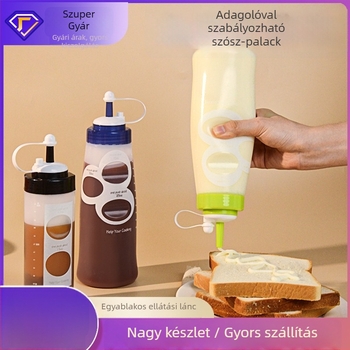 Adagoló üveg szószokhoz, vastag fejű kifolyóval