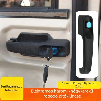 Műanyag fogantyú elektromos háromkerekűhöz és univerzális négykerekű járműhöz, fekete