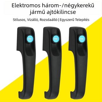 Műanyag fogantyú elektromos háromkerekűhöz és univerzális négykerekű járműhöz, fekete