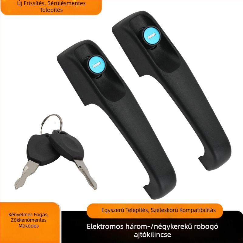 Műanyag fogantyú elektromos háromkerekűhöz és univerzális négykerekű járműhöz, fekete