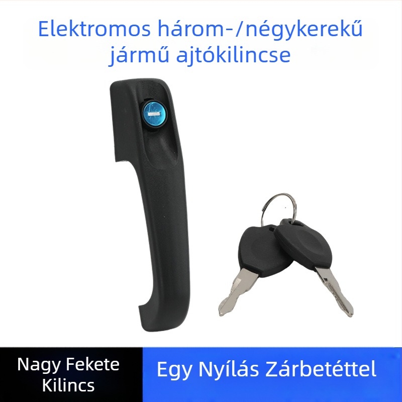 Műanyag fogantyú elektromos háromkerekűhöz és univerzális négykerekű járműhöz, fekete