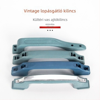 Felszíni szerelhető vas ajtófogantyú, lopás elleni, Panpan Wangli vintage stílus
