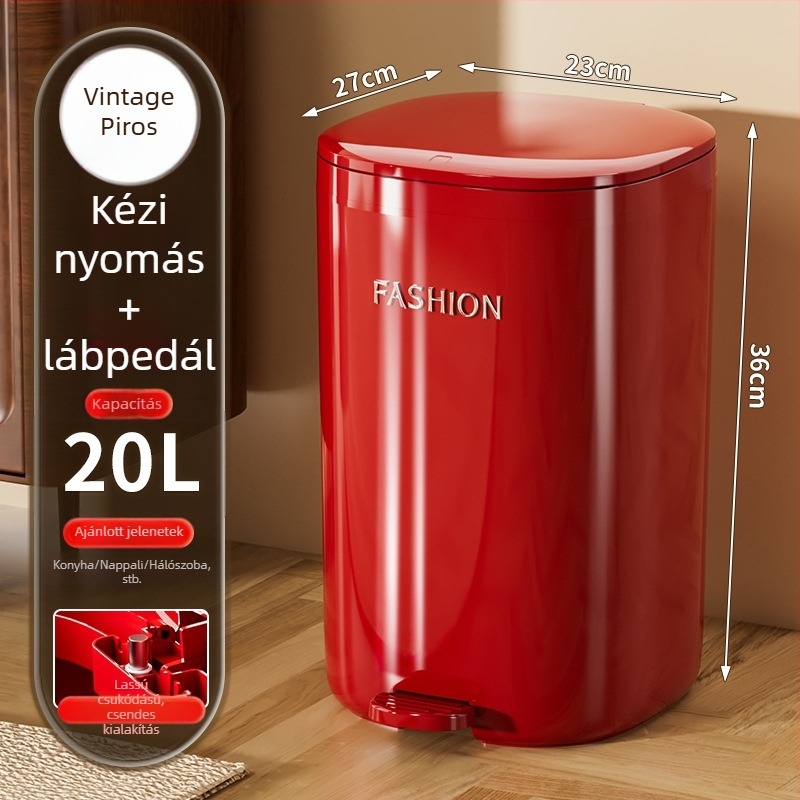 Otthoni szemetes, 12 literes kapacitás, 2025-ös új modell, nagy kapacitású, elegáns dizájn konyhának és hálószobának