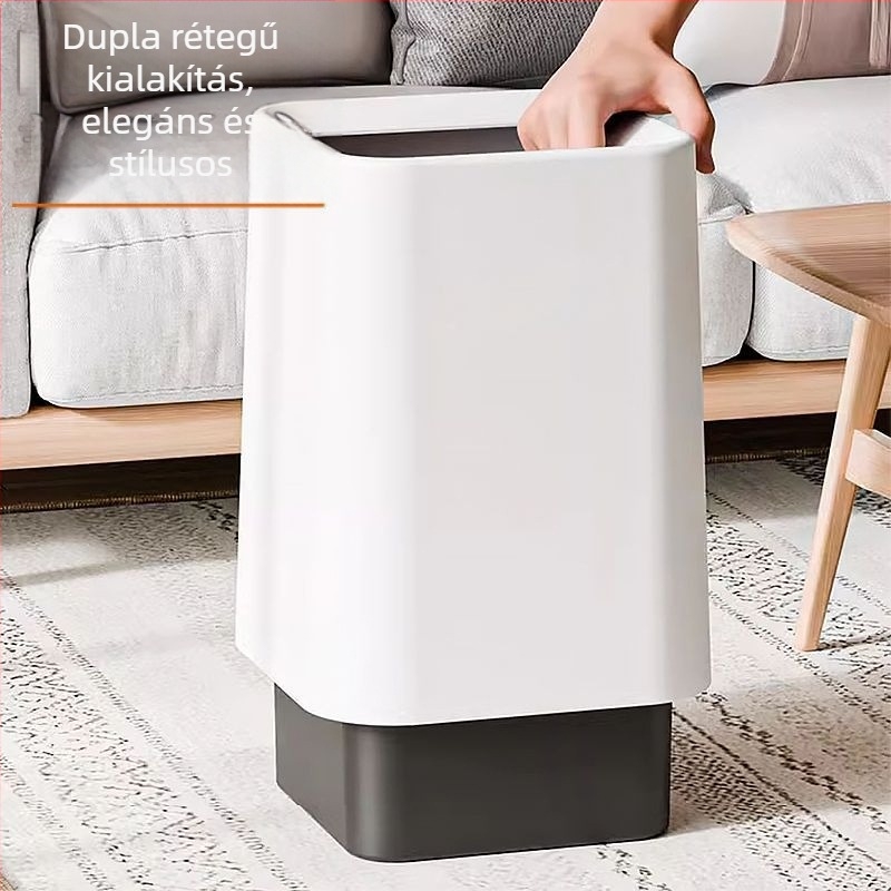 Otthoni szemetes fedél nélkül, könnyed luxus Skandináv-stílusban, aranyos minimalist design a nappaliba és a hálószobába