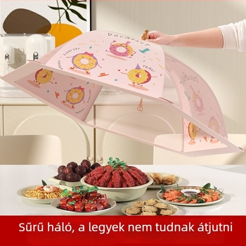 Összecsukható étkezőasztal fedő – por és legyek elleni védelem, ideális maradékok és étele számára otthon