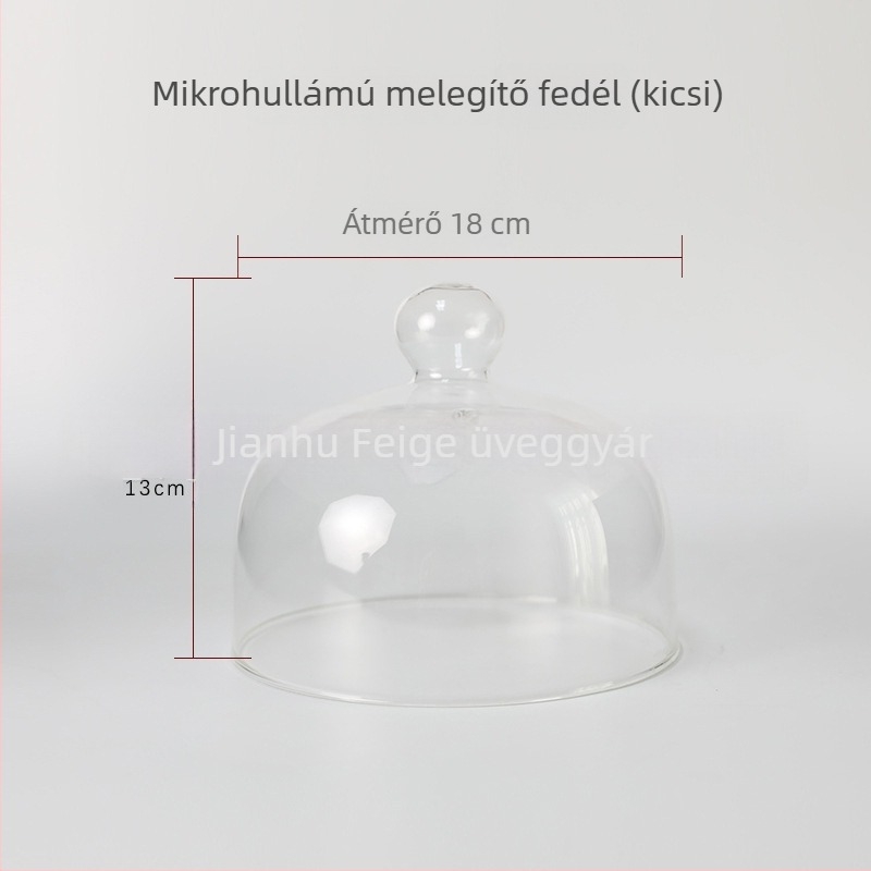 Átlátszó boroszilikát üveg mikrohullámú sütőfedő, hőálló, porálló és frissen tartja az ételeket