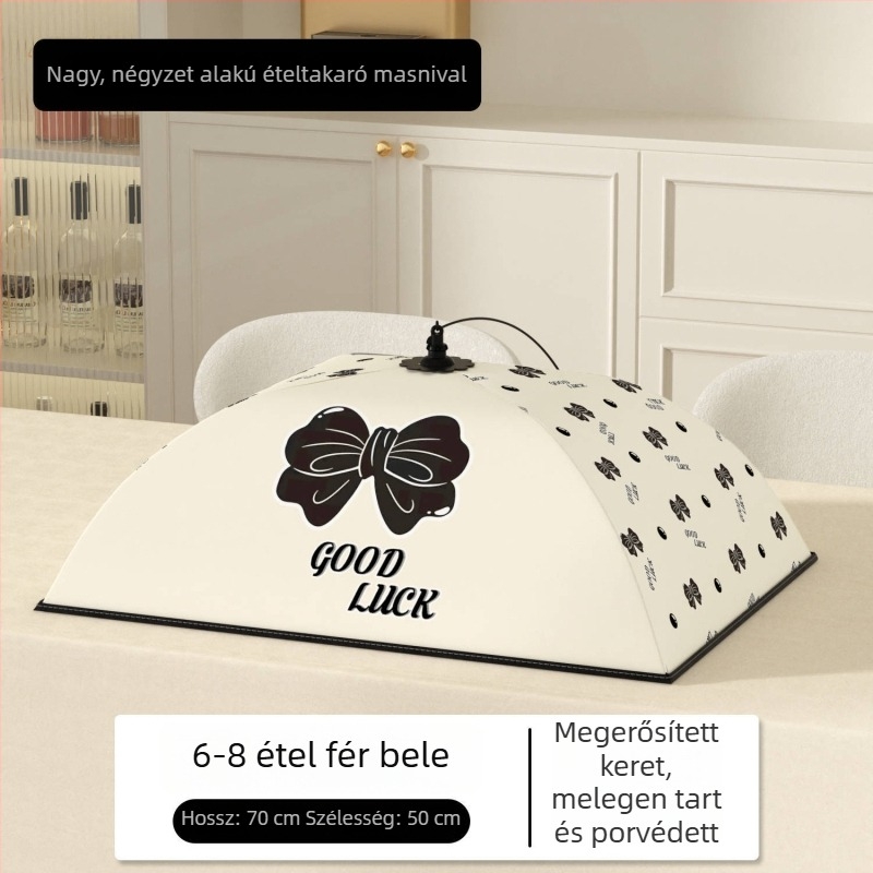 Szigetelt ételfedő otthoni használatra, összecsukható téglalap alakúfedő, hosszú maradék ételekhez, téli porvédő