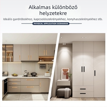 Európai minimalist alumínium ötvözet ajtókilincs szekrényajtókhoz, tolóajtókhoz, padlástól a mennyezetig érő ablakokhoz, erkélyajtókhoz és fa ajtókhoz