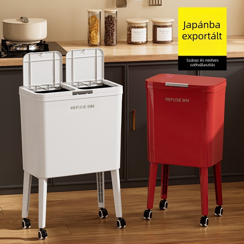 Jeko magas lábú szemetes, 12 l vagy nagyobb, otthonra, konyha–nappali használatra, fedővel, levehető