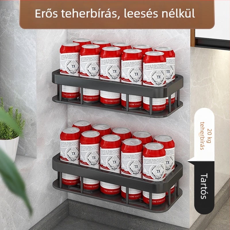 Mellékmosogatóhoz tartozó tárolóállvány szivacsok és rongyok számára, fúrás nélkül, konyhai tárolás